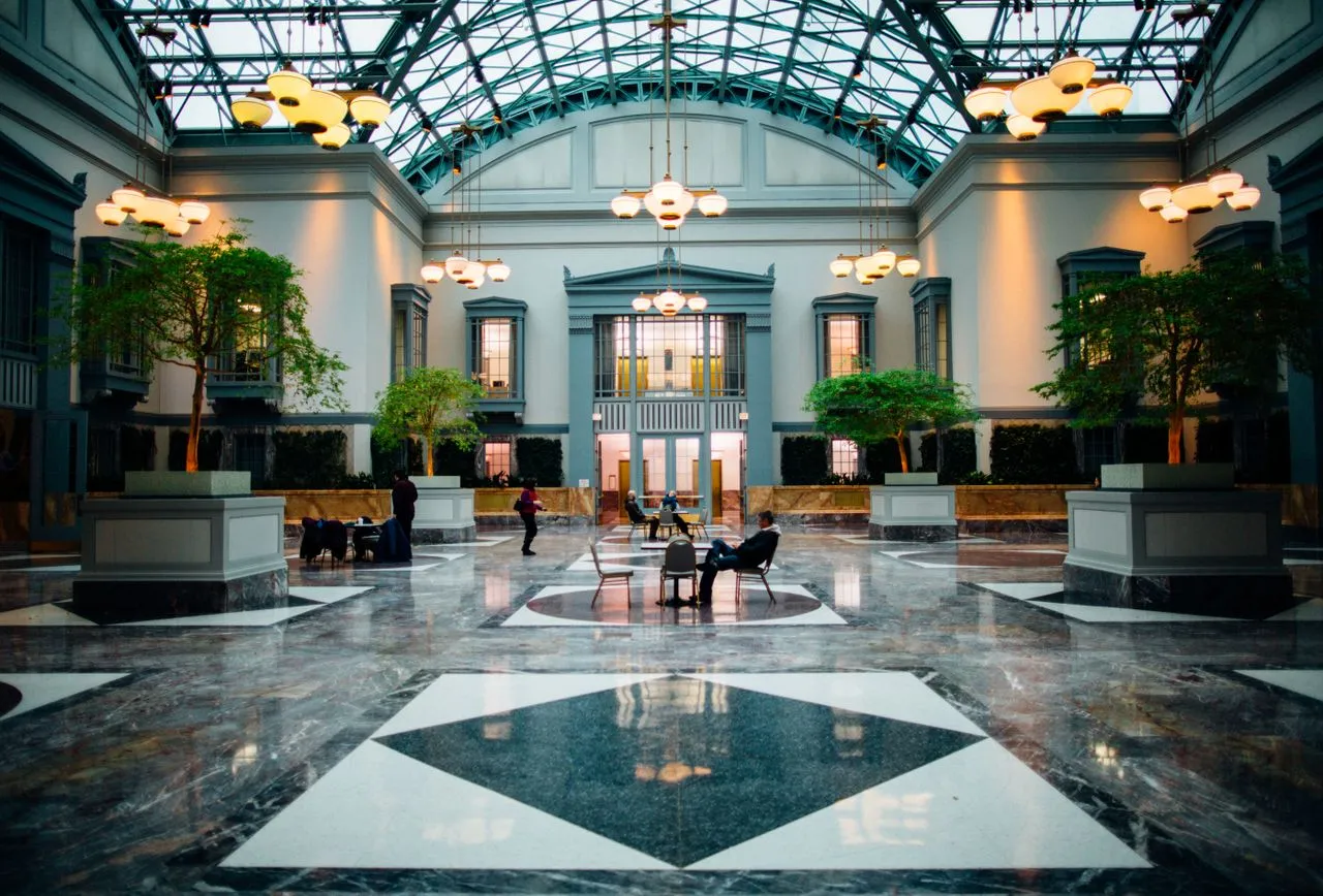 Local photograph used as a visual backdrop for the Wellington hotel concept